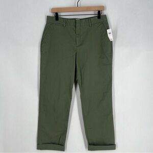 GAP Slim City‎ Olive Green Stretch Cotton Pant NWT Size 8